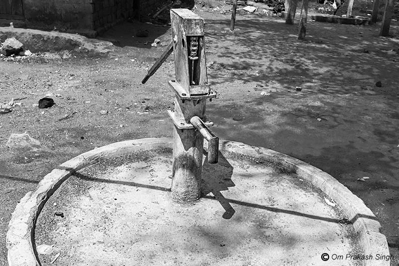 A broken rural community handpump in the JJM era in Khunti district, Jharkhand, India